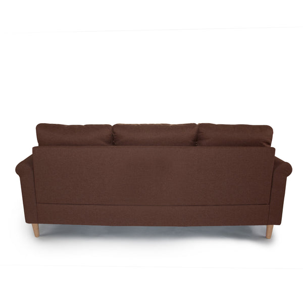 English Elm SECTIONAL Modern Black Faux Leather Sofa with Wood Frame, Plush Fabric Upholstery, Compact 87" Coffee 86 L x 34 W x 23 H B089127404