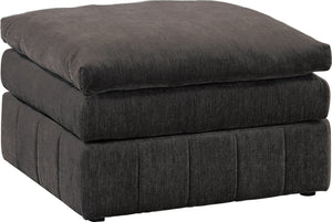 English Elm Contemporary Ottoman with Plush Triple-Tier Pillow-Top Seating, Suede-Like Mink Fabric, Modern Chic Brown Mix 32 L x 26 W x 11 H B011126766