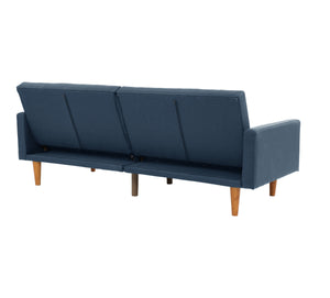 English Elm Adjustable Sofa: Versatile Navy Fabric Couch With Modern Design For Stylish Living Spaces & Comfort B089127418