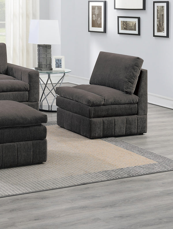 English Elm Contemporary 5-Piece Modular Sofa Set With Plush Morgan Fabric, Versatile Seating For Modern Living B011S00463