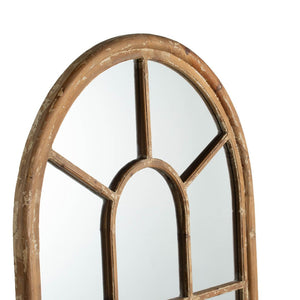 English Elm 24" Distressed White Full Length Floor Mirror Carved Fir Wood Frame Farmhouse Bedroom W2078126755