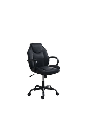 English Elm Office Chair - Ergonomic Black Faux Leather Design With Adjustable Height For Ultimate Comfort B089127400