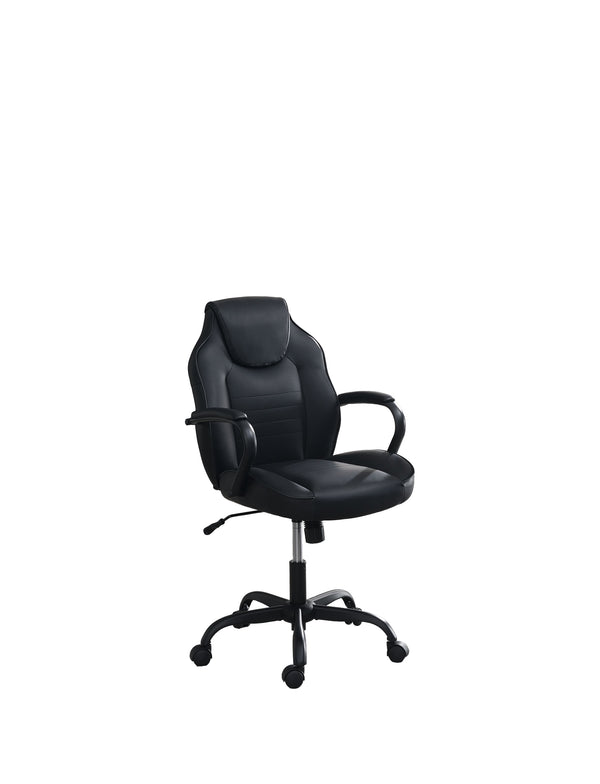 English Elm Office Chair - Ergonomic Black Faux Leather Design With Adjustable Height For Ultimate Comfort B089127400