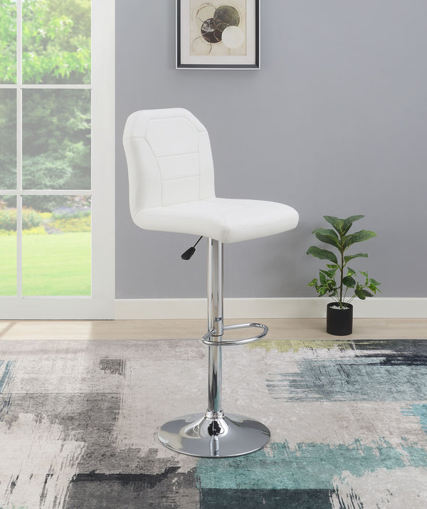 English Elm BAR posh hotel-style bar stool with faux leather upholstery, supportive backrest and footrest for entertaining flair White 26 L x 18 W x 17 H B089127395