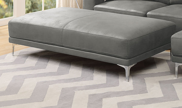 English Elm OTTOMAN Antique Gray Faux Leather 66"x33" x18" Breathable Leatherette Wood Frame Large Accent Bench B089127402