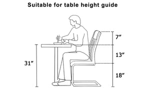 English Elm Modern Pu Leather Upholstered Dining Chairs Set of 8 with Chrome Metal Legs for Kitchen Black W1151S00423