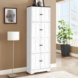 Hearth and Haven Vent Tall Storage Cabinet with 8 Doors and 4 Shelves, White W1693111251