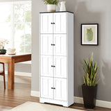 Hearth and Haven Vent Tall Storage Cabinet with 8 Doors and 4 Shelves, White W1693111251