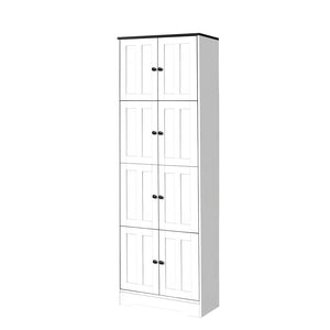 English Elm Tall Multi-Door Storage Cabinet With 8 Doors & 4 Shelves – Stylish Organizer For Home Or Office Spaces W1693111251-GIGA