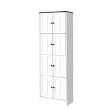 Hearth and Haven Vent Tall Storage Cabinet with 8 Doors and 4 Shelves, White W1693111251