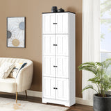 Hearth and Haven Vent Tall Storage Cabinet with 8 Doors and 4 Shelves, White W1693111251