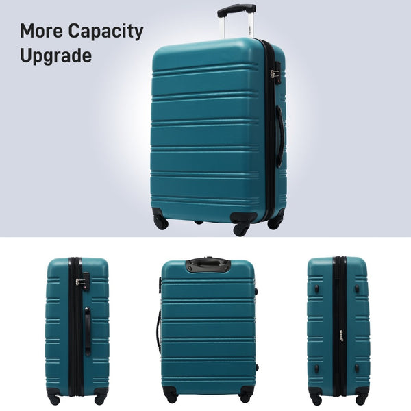 English Elm Hardshell 3 Piece Spinner Luggage Set with Tsa Lock Lightweight Abs Travel Suitcases PP191030AAF