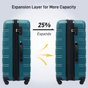 English Elm Hardshell 3 Piece Spinner Luggage Set with Tsa Lock Lightweight Abs Travel Suitcases PP191030AAF