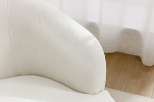 English Elm Chenille Barrel Swivel Chair Soft Upholstered Accent Seat for Living Room Decor W527122443