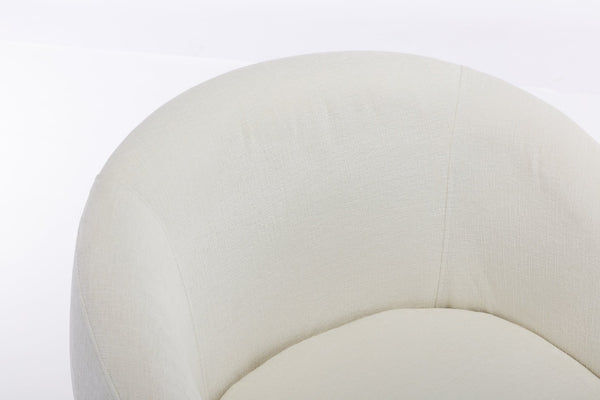 English Elm Chenille Barrel Swivel Chair Soft Upholstered Accent Seat for Living Room Decor W527122443