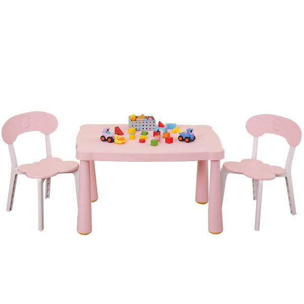 English Elm Kids Table Spacious Rectangular Activity Table for School Home Play Reading Dining Safe Easy Clean Pink W1859113383