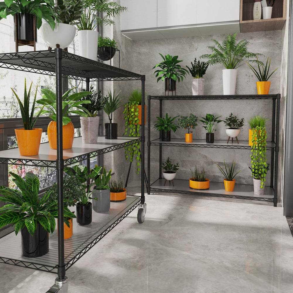 English Elm 6 Tier Wire Shelving Unit - Heavy-Duty 6000 Lbs Capacity, Adjustable Metal Storage Rack With Wheels W1550119260