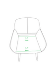 Hearth and Haven Teddy Fabric Upholstered Side Dining Chair with Metal Leg(Green Teddy Fabric+Beech Wooden Printing Leg), Kd Backrest W490134190