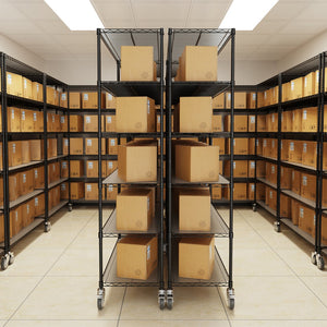 English Elm 6 Tier Wire Shelving Unit - Heavy-Duty 6000 Lbs Capacity, Adjustable Metal Storage Rack With Wheels W1550119260