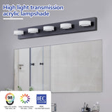 English Elm (Same As W1340110593/L2009) Led Modern Black 5-Light Vanity Lights Fixtures Over Mirror Bath Wall Lighting