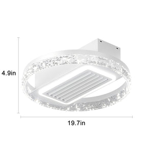 English Elm 20" Led Bladeless Ceiling Fan Light With Remote – Stylish Flush Mount Design For All Indoor Areas W1340118683