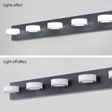 English Elm (Same As W1340110593/L2009) Led Modern Black 5-Light Vanity Lights Fixtures Over Mirror Bath Wall Lighting