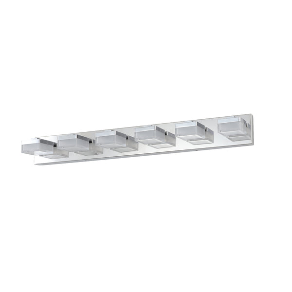 English Elm (Same As W1340110610/L2016) Chic 6-Light Chrome Led Vanity Fixture For Bright, Modern Bathroom Illumination W1340P206831