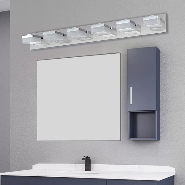 English Elm (Same As W1340110610/L2016) Chic 6-Light Chrome Led Vanity Fixture For Bright, Modern Bathroom Illumination W1340P206831