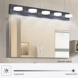 English Elm (Same As W1340110593/L2009) Led Modern Black 5-Light Vanity Lights Fixtures Over Mirror Bath Wall Lighting