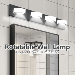English Elm (same as W1340110592/l2008) 4-light Led Vanity Bar Matte Black Frosted Acrylic Bath Wall Fixture W1340P206810