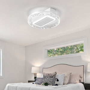 English Elm 20" Led Bladeless Ceiling Fan Light With Remote – Stylish Flush Mount Design For All Indoor Areas W1340118683