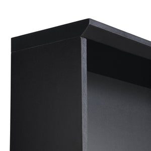 English Elm On-trend Wide White Hall Tree with Bench Seating Cube Shelves and 8 Coat Hooks N721S000066B