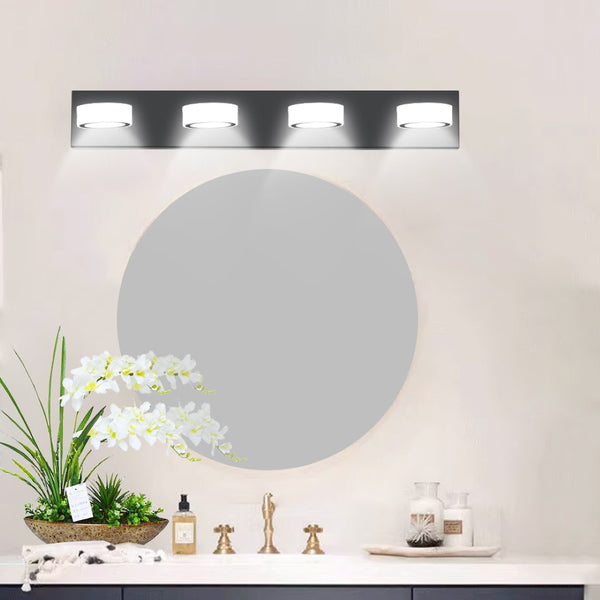 English Elm (same as W1340110592/l2008) 4-light Led Vanity Bar Matte Black Frosted Acrylic Bath Wall Fixture W1340P206810