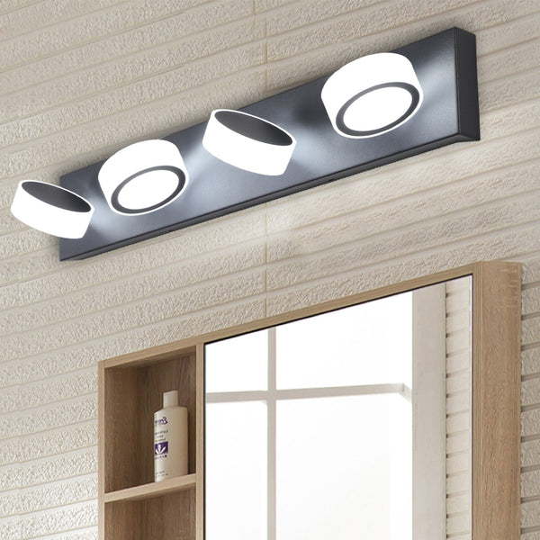 English Elm (same as W1340110592/l2008) 4-light Led Vanity Bar Matte Black Frosted Acrylic Bath Wall Fixture W1340P206810