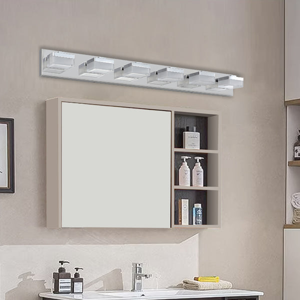 English Elm (Same As W1340110610/L2016) Chic 6-Light Chrome Led Vanity Fixture For Bright, Modern Bathroom Illumination W1340P206831