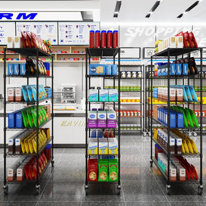 English Elm 6 Tier Wire Shelving Unit - Heavy-Duty 6000 Lbs Capacity, Adjustable Metal Storage Rack With Wheels W1550119260