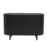 Hearth and Haven Wavelength Sideboard with Adjustable Shelves, Black WF308095AAB