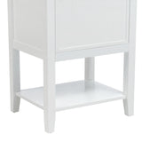 English Elm 20" Bathroom Vanity With Sink, Bathroom Cabinet With Soft Closing Door, Storage Rack and Open Shelf, White