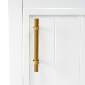 English Elm 20" Modern Bathroom Vanity with Ceramic Sink, Solid Wood MDF Build, Soft-Close Door & Shelf White N725P220604K