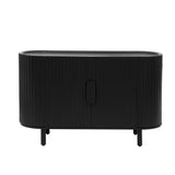 Hearth and Haven Wavelength Sideboard with Adjustable Shelves, Black WF308095AAB