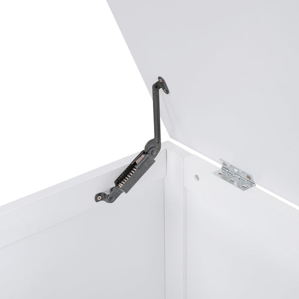 English Elm Twin Twin Size Daybed with Trundle, Storage Drawers and USB Charging Ports — Space-Saving Design White GX000349AAK