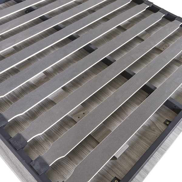 English Elm Full Full Size Murphy Bed with Storage Shelves & Drawers, Gray Cabinet Foldaway Space-Saving Design GX002007AAE