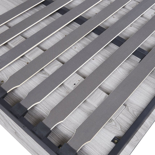 English Elm Full Size Murphy Bed Gray with Solid Wood+MDF Cabinet, No Box Spring Needed, Easy Assembly, Space-Saving WF307303AAE