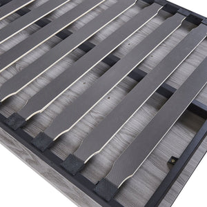 English Elm Twin Murphy Bed Cabinet Gray — Space‑Saving Foldaway Twin Size Bed with Integrated Legs, 1000lb Capacity GX002003AAE