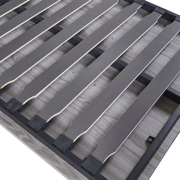 English Elm Twin Murphy Bed Cabinet Gray — Space‑Saving Foldaway Twin Size Bed with Integrated Legs, 1000lb Capacity GX002003AAE