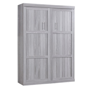 English Elm Full Full Size Murphy Bed Cabinet Gray with Integrated Foldaway Design, Heavy-Duty 1000lb Capacity Hideaway Solution GX002005AAE