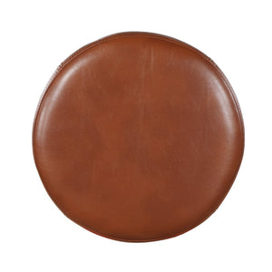 English Elm Michael Faux Leather Padded Counterstool with Antique Bronze Frame for Kitchen Island B050126339