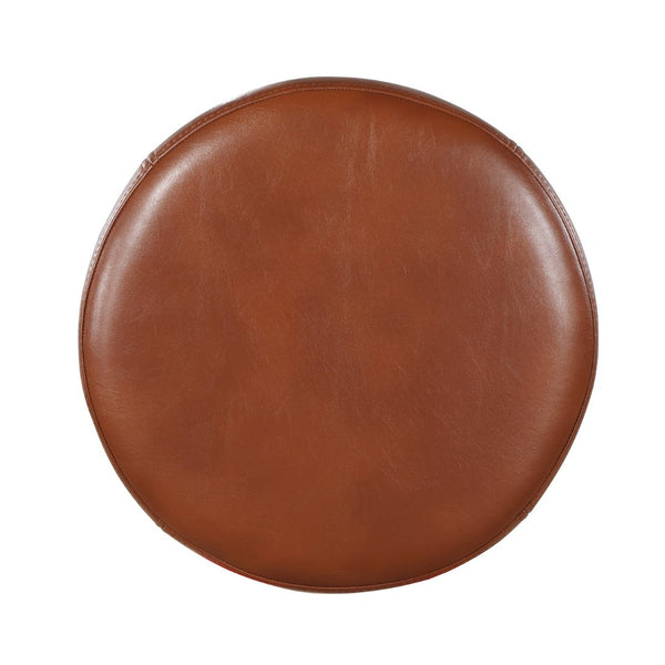 English Elm Michael Faux Leather Padded Counterstool with Antique Bronze Frame for Kitchen Island B050126339