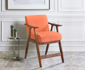 English Elm Contemporary Epione Counter Height Chair with Cushioned Fabric Seat and Backrest, Sturdy Ergonomic Design Orange 42 L x 30.75 W x 13 H B011127370