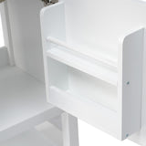 English Elm 20" Bathroom Vanity With Sink, Bathroom Cabinet With Soft Closing Door, Storage Rack and Open Shelf, White